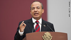 President Felipe Calderon says many American leaders have acknowledged a shared responsibility in drug violence.