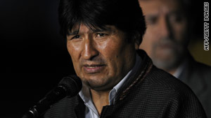 Bolivian President Evo Morales apologized for his actions on the soccer field