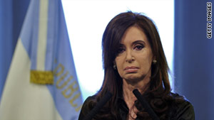 Argentine President Cristina Fernandez de Kirchner was elected  to office in October 2007.