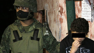 14-year-old detainee indicated he acted under threat of death by drug cartels.  Photo courtesy of msnbc.com.