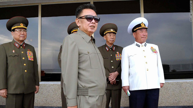 An undated photo, released September 13, shows North Korean leader Kim Jong Il inspecting the Korean People's Army.