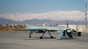 A U.S. Predator drone is shown at Bagram Air Base in Afghanistan in November.