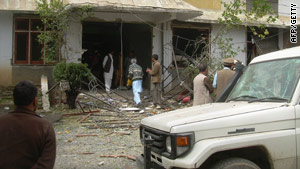 World Vision offices were badly damaged by the attack.