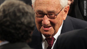 Former U.S. Secretary of State Henry Kissinger is recovering after he was briefly hospitalized for stomach pains.