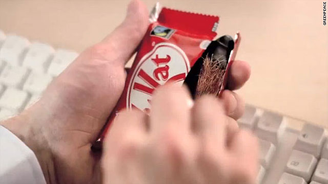 The 60-second clip ends with a play on Kit Kat's famous slogan: "Have a break? Give orangutans a break."