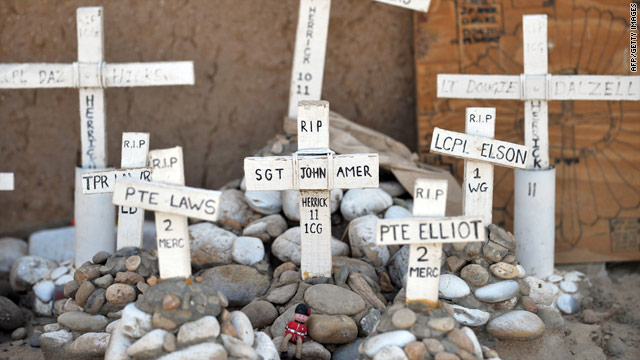 A commemorative memorial to British soldiers has been placed at a patrol base in Helmand province.