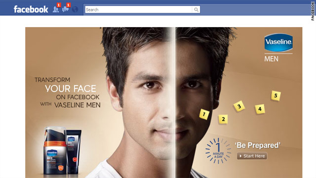 Vaseline's new skin-lightening app on Facebook has come in for criticism from some users in India.