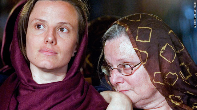 Sarah Shourd meets with her mother earlier this year. She and two other hikers were detained on July 31, 2009.