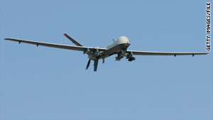 Officials say strikes in Pakistan by drones like the MQ-9 Reaper have not stopped some militants' desire to travel there.