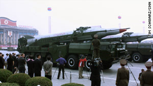 Missiles were prominently displayed during a Workers Party parade in Pyongyang, North Korea, in October.