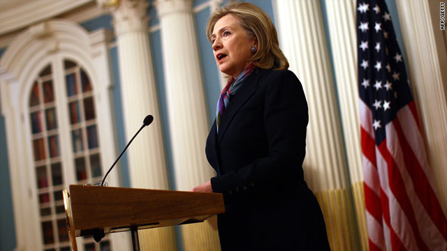 Secretary of State Hillary Clinton, seen here at the State Department, faces tough questioning over the WikiLeaks cables.