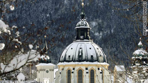 A file picture shows the monastery church in Ettal, Germany.