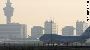 The 41-year-old Swedish man was arrested at Amsterdam's Schiphol airport.