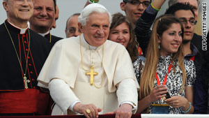 Pope Benedict XVI during a visit to Malta on Sunday, April 18, 2010.