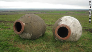 Grape juice is fermented in clay vats called 'kveri'