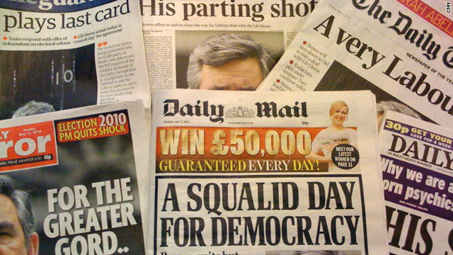 British newspapers respond to Gordon Brown's offer to stand down as Labour leader.