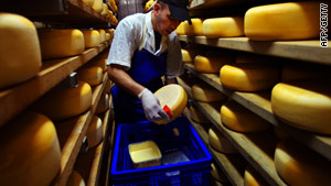 Gouda cheese, similar to the type used in the experiment that proved it helped boost the immune system of the elderly.