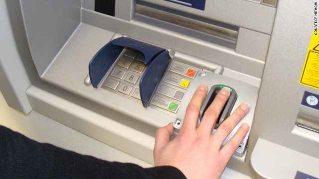 The  ATM runs on the latest in "finger vein" technology, with an infrared light detecting a unique pattern of micro-veins.