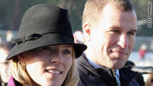 Peter Phillips, the 11th in line to the throne, with his Canadian-born wife, Autumn.