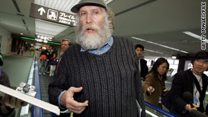 Bobby Fischer talks to reporters in Japan in this photo taken in 2005.