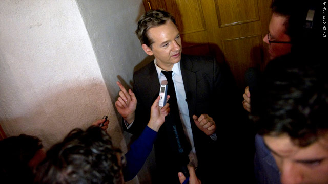 Wikileaks founder Julian Assange answers media questions during a recent trip to Stockholm, Sweden, August 14, 2010.
