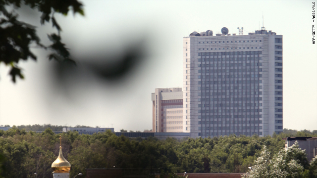 The Russian Foreign Intelligence Service (SVR) headquarters outside Moscow as seen on June 29.