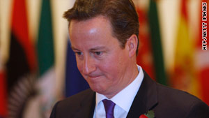 David Cameron, pictured at the G-20 Summit in Seoul.