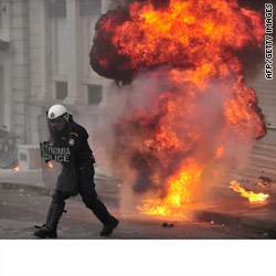 Violent protests as Greeks resist austerity cuts