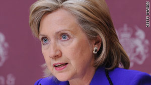 Secretary of State Hillary Clinton says Iran should face consequences for its "defiance of international obligations."