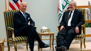 Vice President Joe Biden met last month with officials in Iraq amid growing tensions over plans to ban election candidates.
