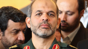 Defense minister Ahmad Vahidi, pictured last September, says one of the missile systems can destroy tanks.