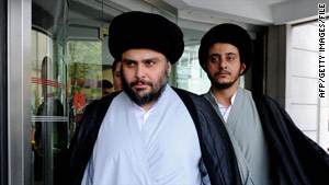 Muqtada al-Sadr, seen in Istanbul, Turkey, in May, is back in the spotlight in Iraqi politics.