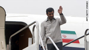 Iranian President Mahmoud Ahmadinejad departs Tehran for the United States on Sunday.