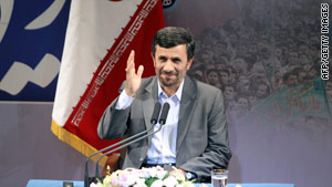 Iranian President Mahmoud Ahmadinejad says Monday that Western powers should put "their bullying policies aside."