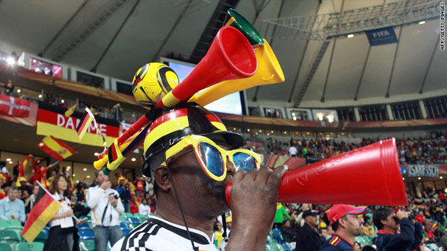 Relatively small vuvuzelas, which aren't as loud as big ones, will be allowed under the UAE edict.
