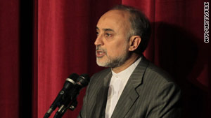 Iran's atomic organization chief Ali Akbar Salehi, pictured here speaking in Tehran in April.