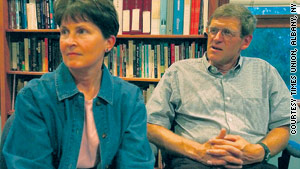 Libby and Tom Little in a 2001 photo. Libby Little said her husband was deeply devoted to the Afghan people.