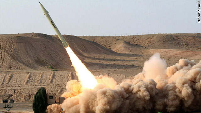 An undated image released by Iran's Defense Ministry on Aug. 25, 2010 allegedly shows the test-firing of the Fateh 110 missile.