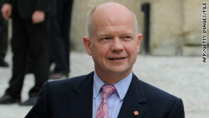 British Foreign Secretary William Hague planned to pass the group's message to Iran's foreign minister Wednesday.