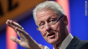 Former U.S. President Bill Clinton speaks at the annual Clinton Global Initiative in New York on Tuesday.