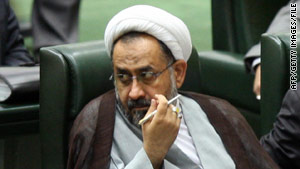 Iranian Intelligence Minister Heydar Moslehi, seen in a 2009 photo, announced the arrests of "nuclear spies."