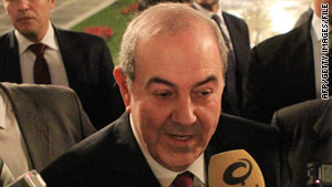 Former Iraqi Prime Minister Ayad Allawi says Iran is trying to destabilize the Middle East.