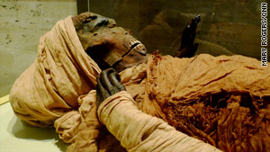 One of the royal mummies at the Egyptian Museum. For many royals diet and exercise played a part in death.