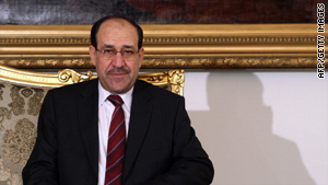 Iraqi Prime Minister Nuri al-Maliki, pictured, has been jockeying for power with Ayad Allawi since the March 7 elections.