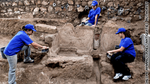 Archaeologists excavating at the site of an ancient Roman bathhouse discovered in Jerusalem.