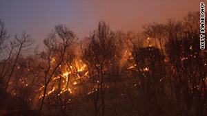 Strong winds have bolstered a fire in Israel's Carmel forest region.