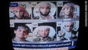 Iraqiya TV has run these photos of these men suspected in three recent attacks. They say these are non-Iraqi Arabs.