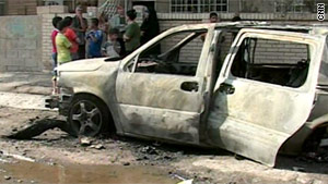 Explosives were left outside and in the gardens of 14 homes in Baghdad..