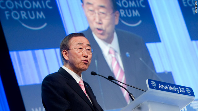 Ban Ki-moon said political leaders must protect protesters' human rights and respect their freedom of expression.