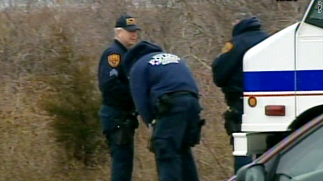 Police search for human remains on Long Island on Monday morning.